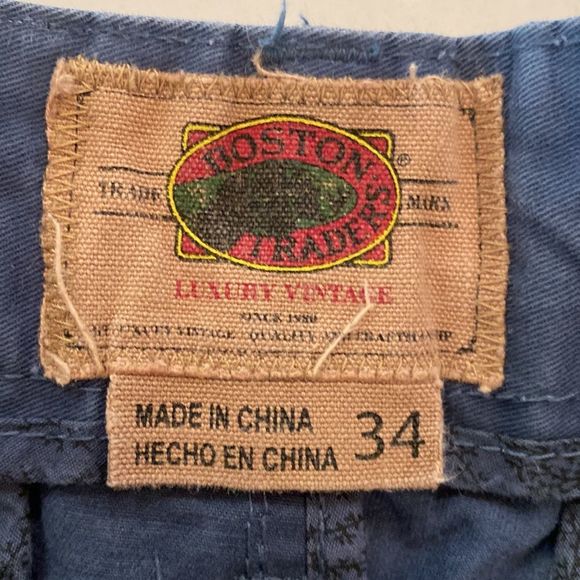 Boston Traders Luxury Vintage Blue Shorts 100% Cotton Summer | Size 34 - Picture 4 of 6